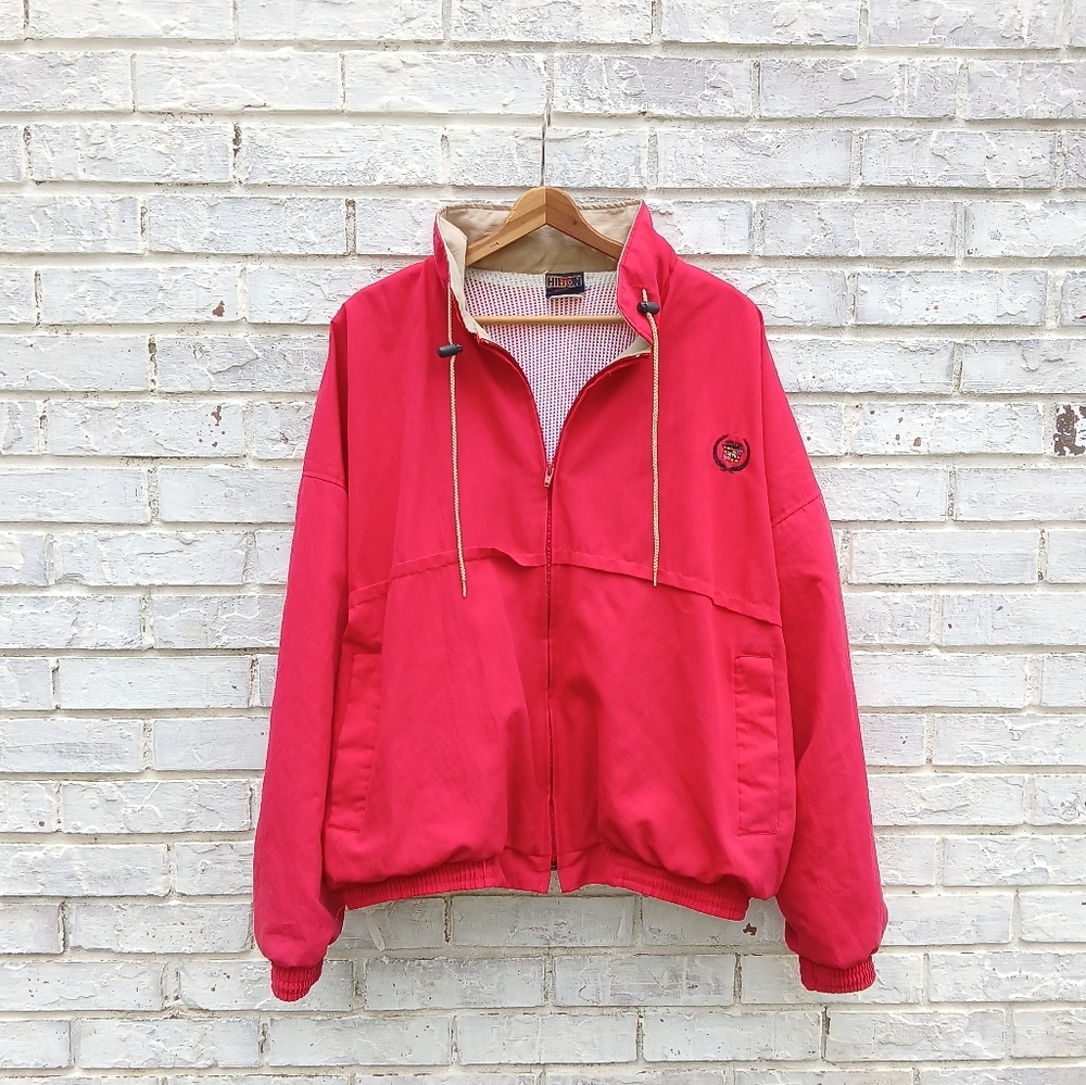 Vintage Hilton Windbreaker Jacket Red